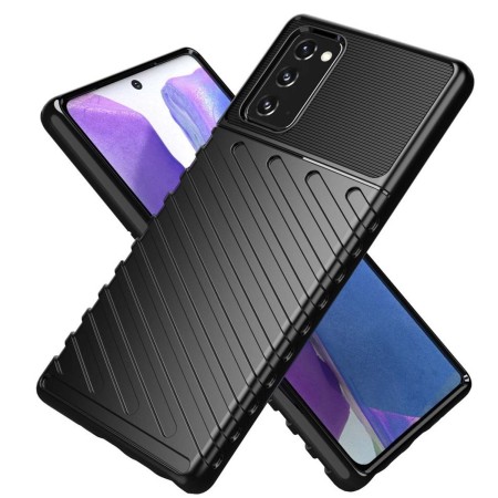 Funda Gel Flexible Thunder Armor Rugged para Samsung Galaxy Note 20 color Negra
