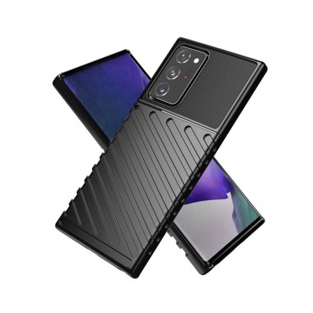 Funda Gel Flexible Thunder Armor Rugged para Samsung Galaxy Note 20 Ultra color Negra