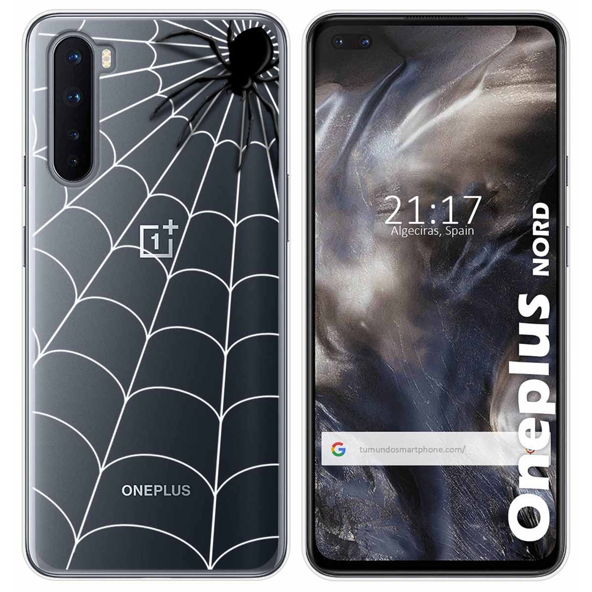 Funda Gel Transparente para OnePlus Nord diseño Araña Dibujos