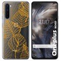 Funda Gel Transparente para OnePlus Nord diseño Hojas Dibujos