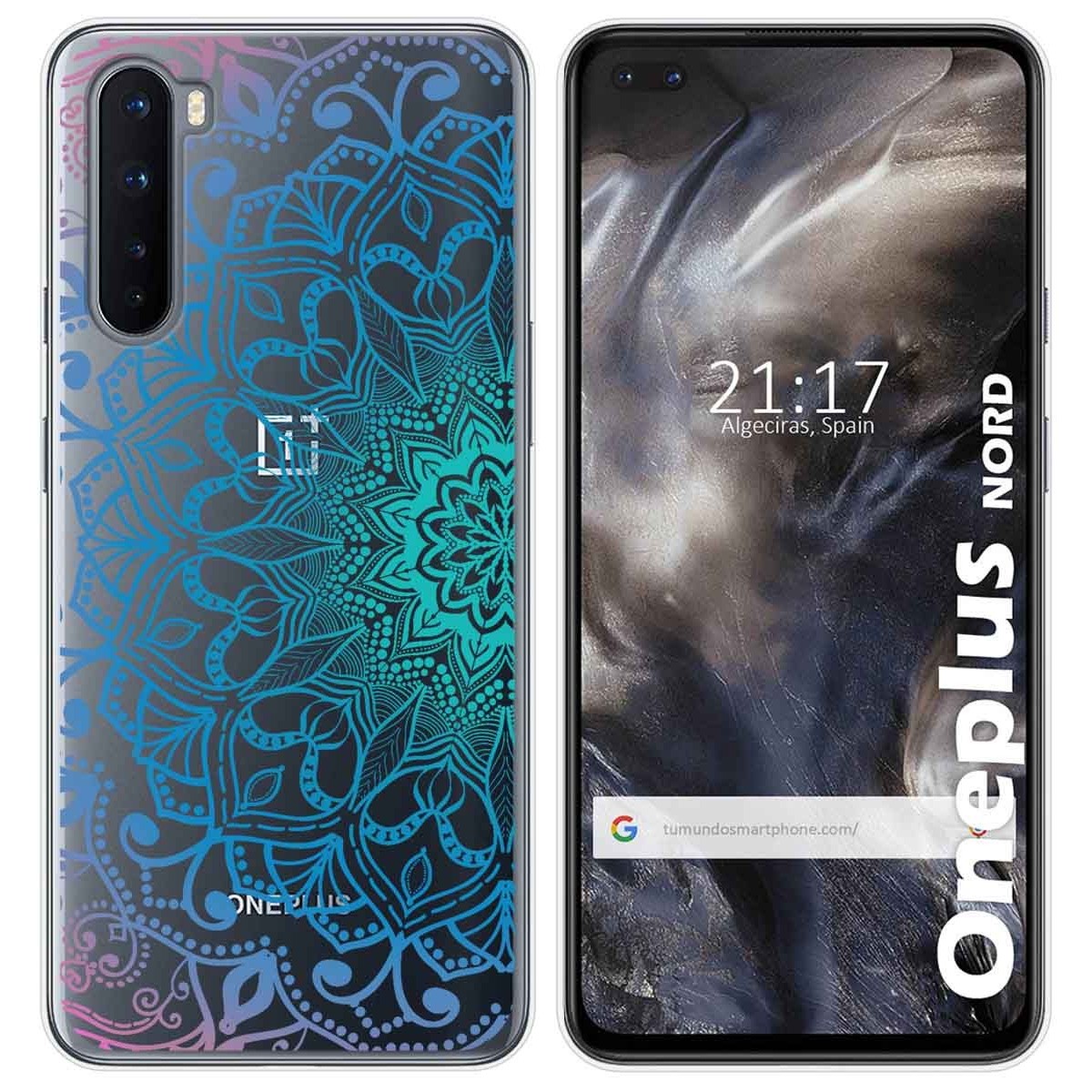 Funda Gel Transparente para OnePlus Nord diseño Mandala Dibujos