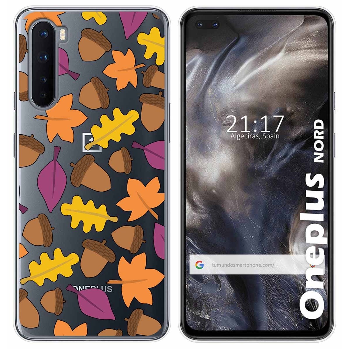 Funda Gel Transparente para OnePlus Nord diseño Otoño Dibujos