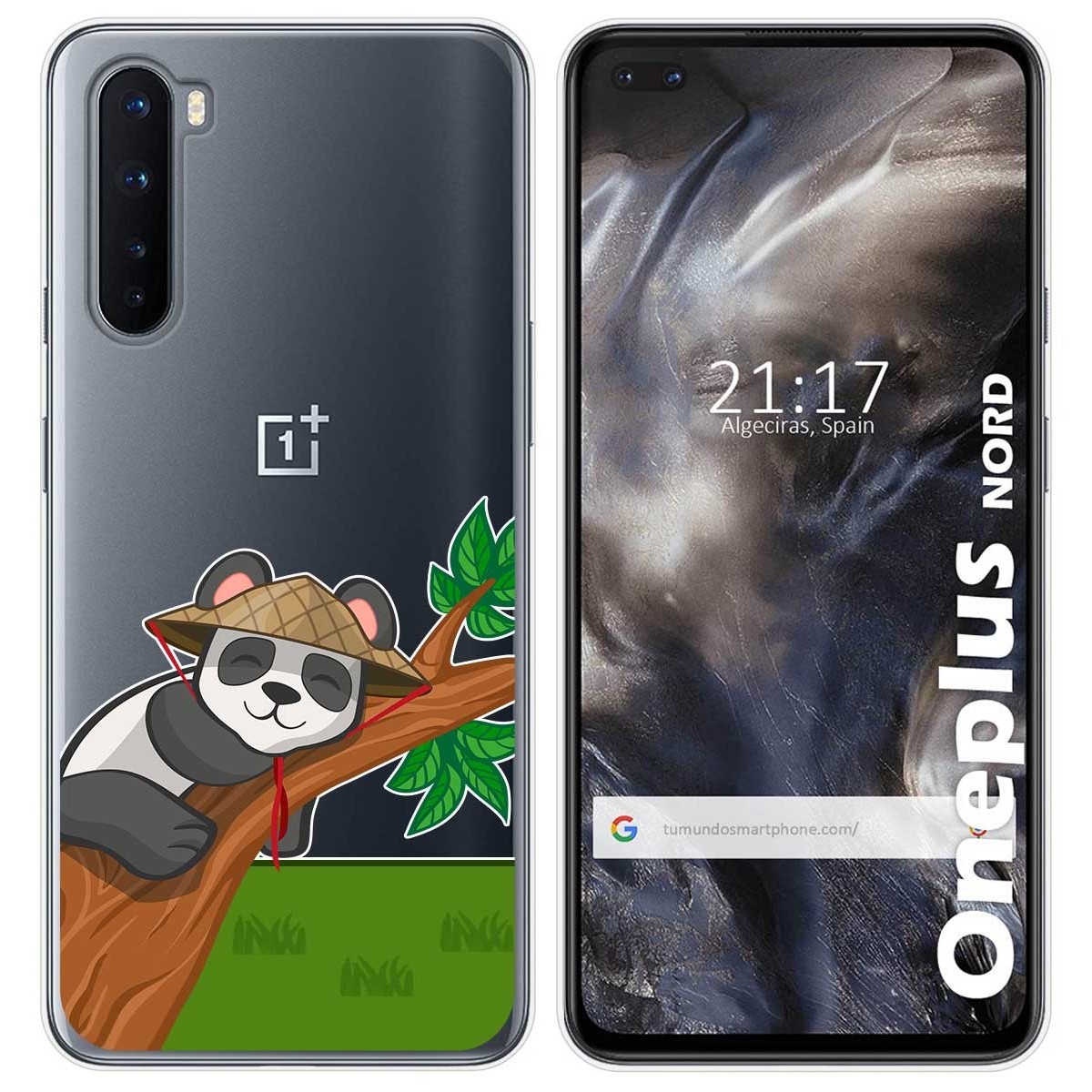 Funda Gel Transparente para OnePlus Nord diseño Panda Dibujos