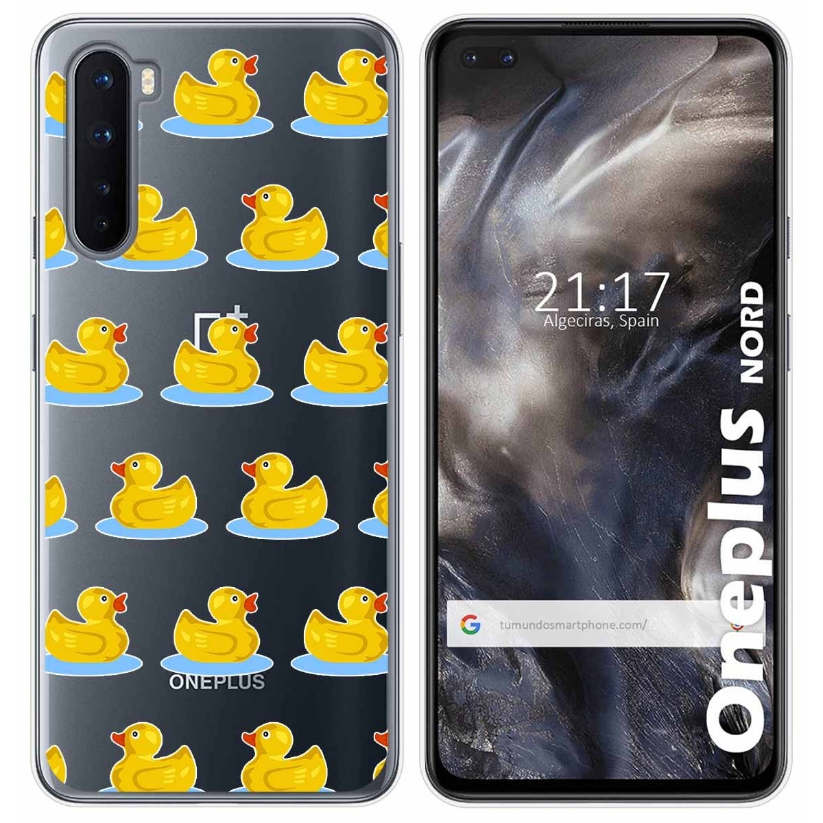 Funda Gel Transparente para OnePlus Nord diseño Pato Dibujos