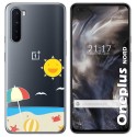 Funda Gel Transparente para OnePlus Nord diseño Playa Dibujos