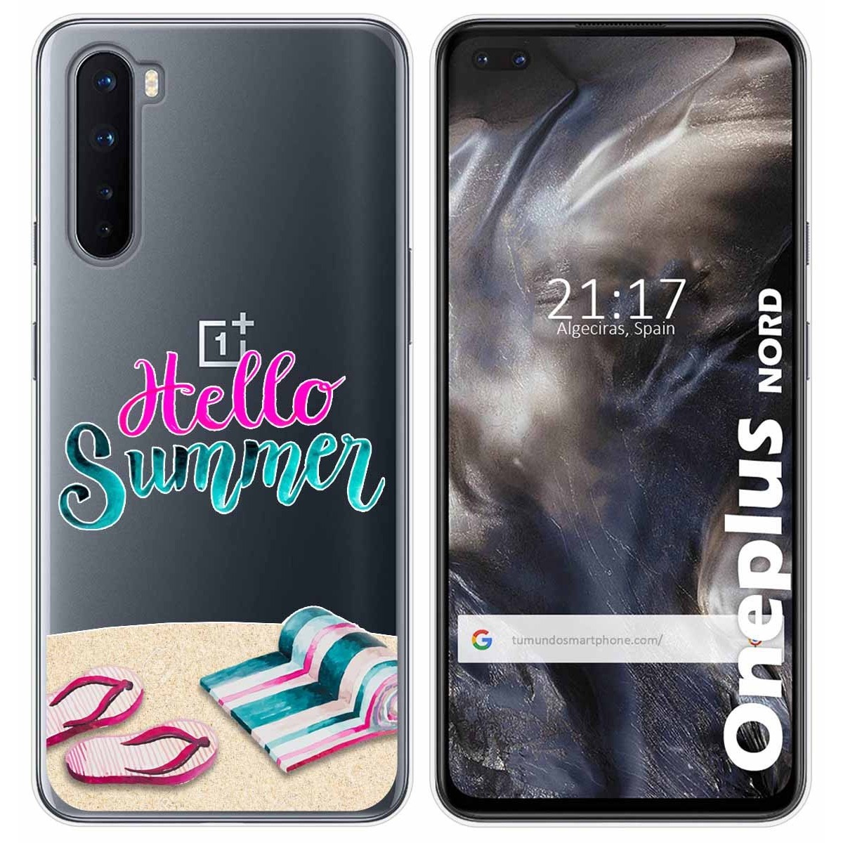 Funda Gel Transparente para OnePlus Nord diseño Summer Dibujos