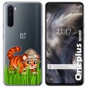 Funda Gel Transparente para OnePlus Nord diseño Tigre Dibujos