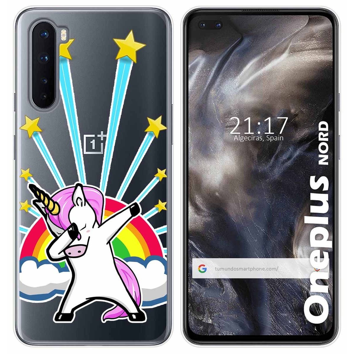 Funda Gel Transparente para OnePlus Nord diseño Unicornio Dibujos