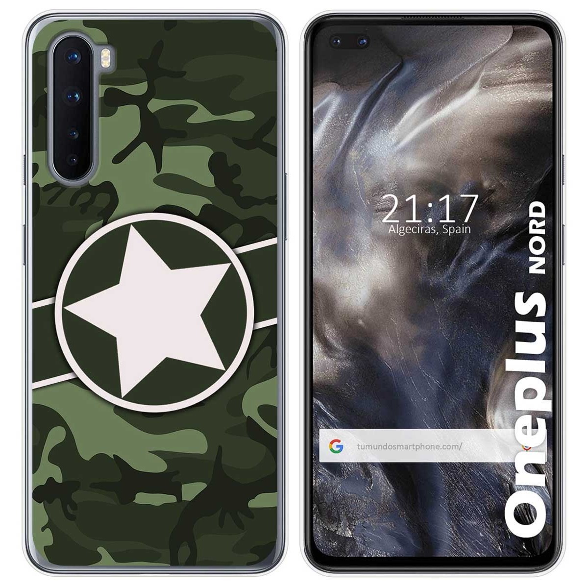 Funda Gel Tpu para OnePlus Nord diseño Camuflaje 01 Dibujos