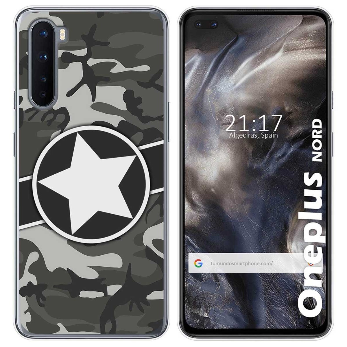 Funda Gel Tpu para OnePlus Nord diseño Camuflaje 02 Dibujos
