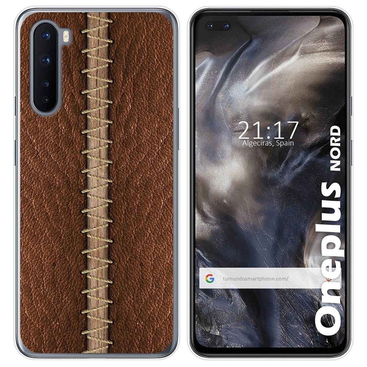 Funda Gel Tpu para OnePlus Nord diseño Cuero 01 Dibujos