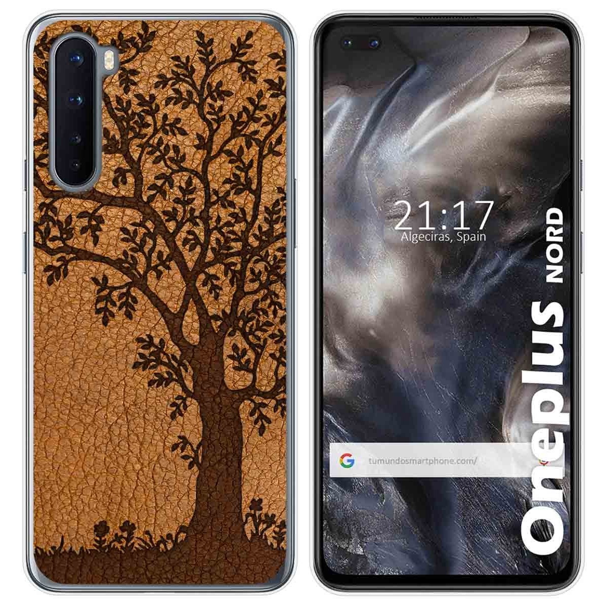 Funda Gel Tpu para OnePlus Nord diseño Cuero 03 Dibujos