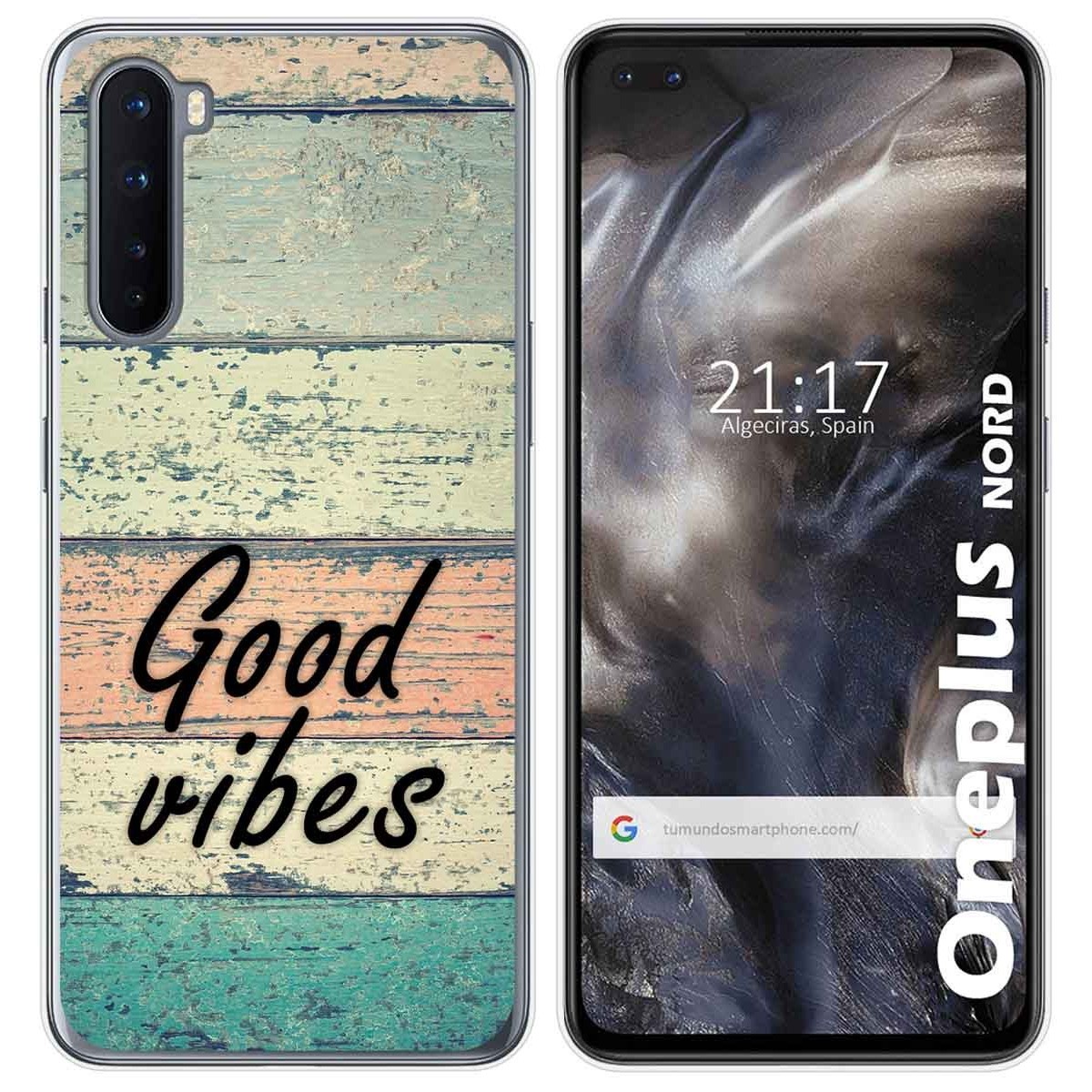 Funda Gel Tpu para OnePlus Nord diseño Madera 01 Dibujos
