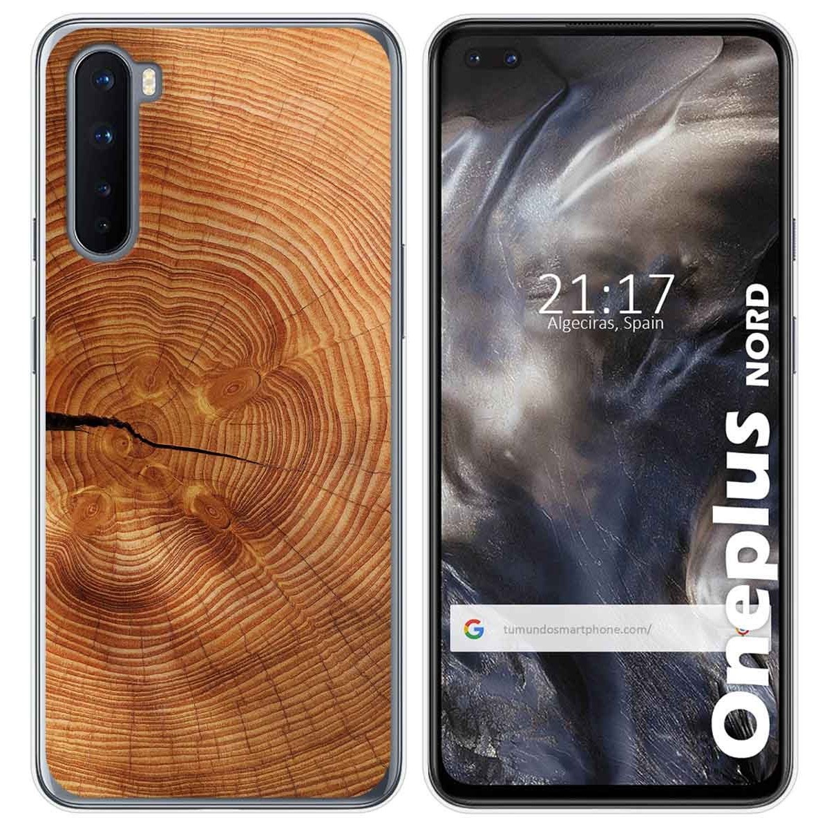 Funda Gel Tpu para OnePlus Nord diseño Madera 04 Dibujos