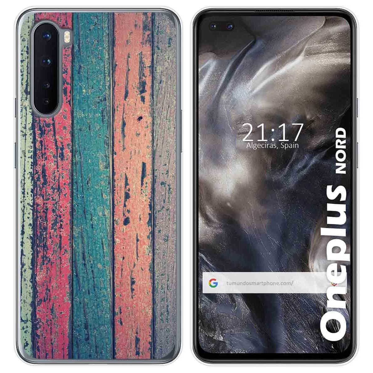 Funda Gel Tpu para OnePlus Nord diseño Madera 10 Dibujos