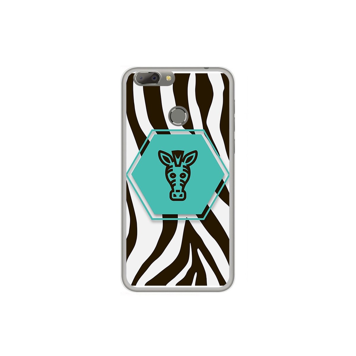 Funda Gel Tpu para Oukitel U20 Plus Diseño Cebra Dibujos