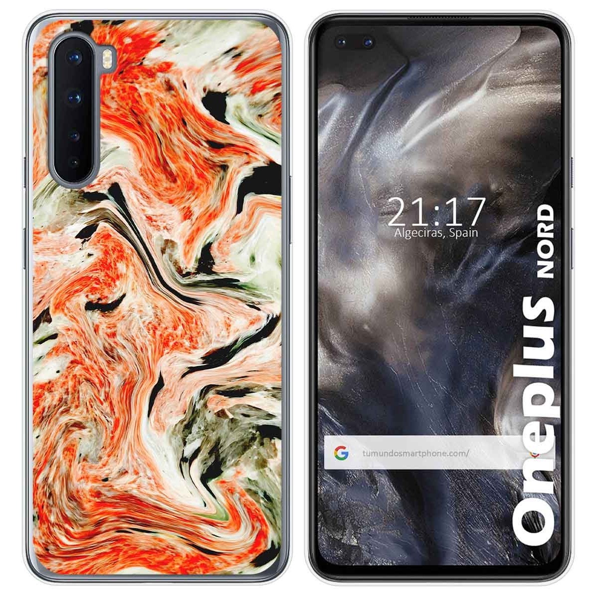 Funda Gel Tpu para OnePlus Nord diseño Mármol 12 Dibujos