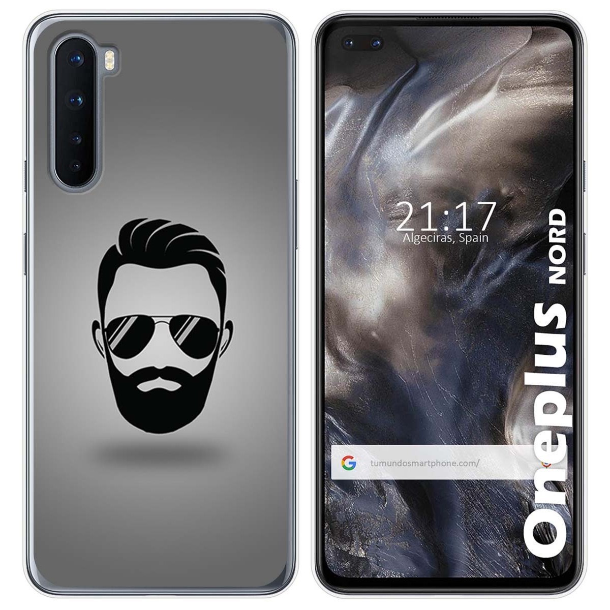 Funda Gel Tpu para OnePlus Nord diseño Barba Dibujos