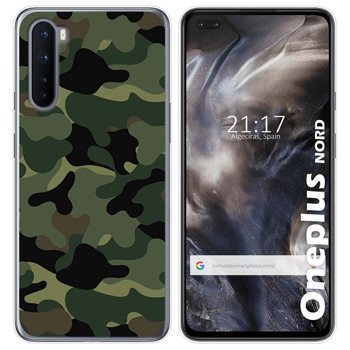Funda Gel Tpu para OnePlus Nord diseño Camuflaje Dibujos