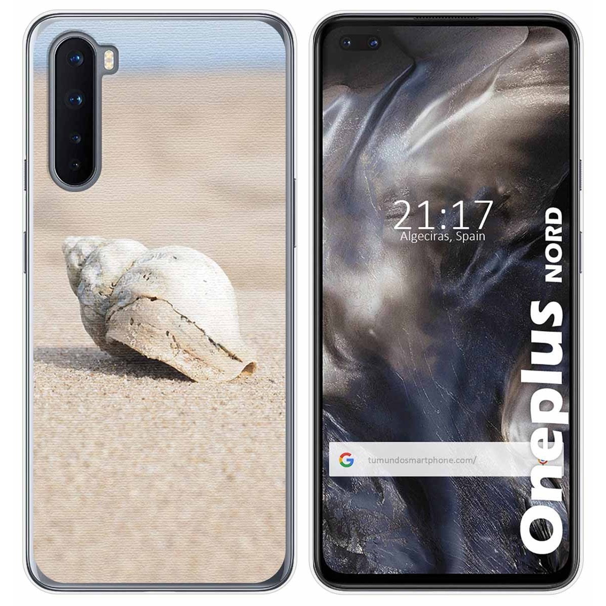 Funda Gel Tpu para OnePlus Nord diseño Concha Dibujos