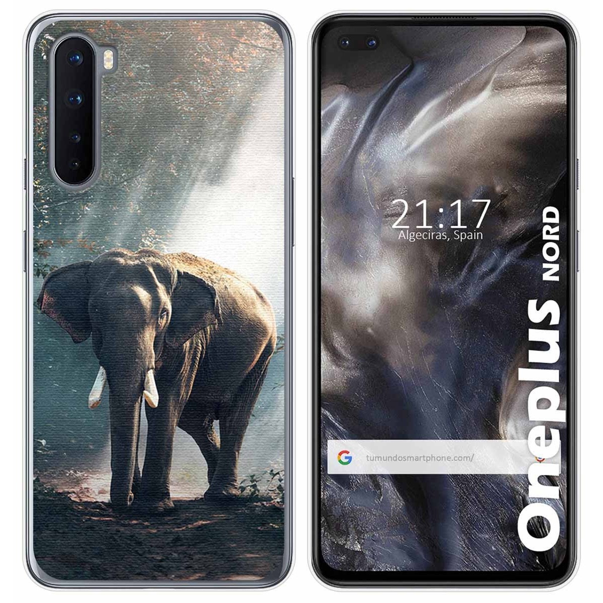 Funda Gel Tpu para OnePlus Nord diseño Elefante Dibujos
