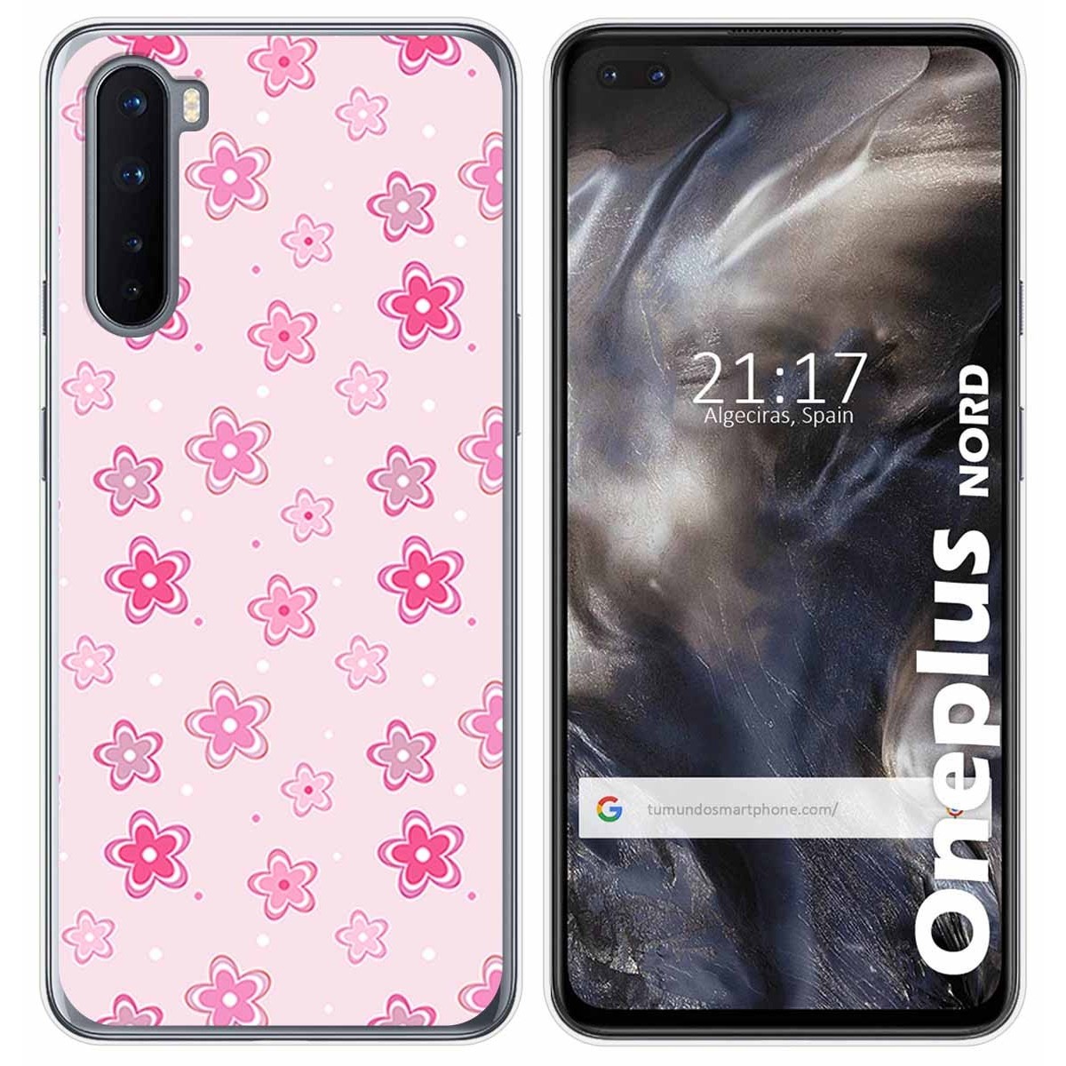 Funda Gel Tpu para OnePlus Nord diseño Flores Dibujos