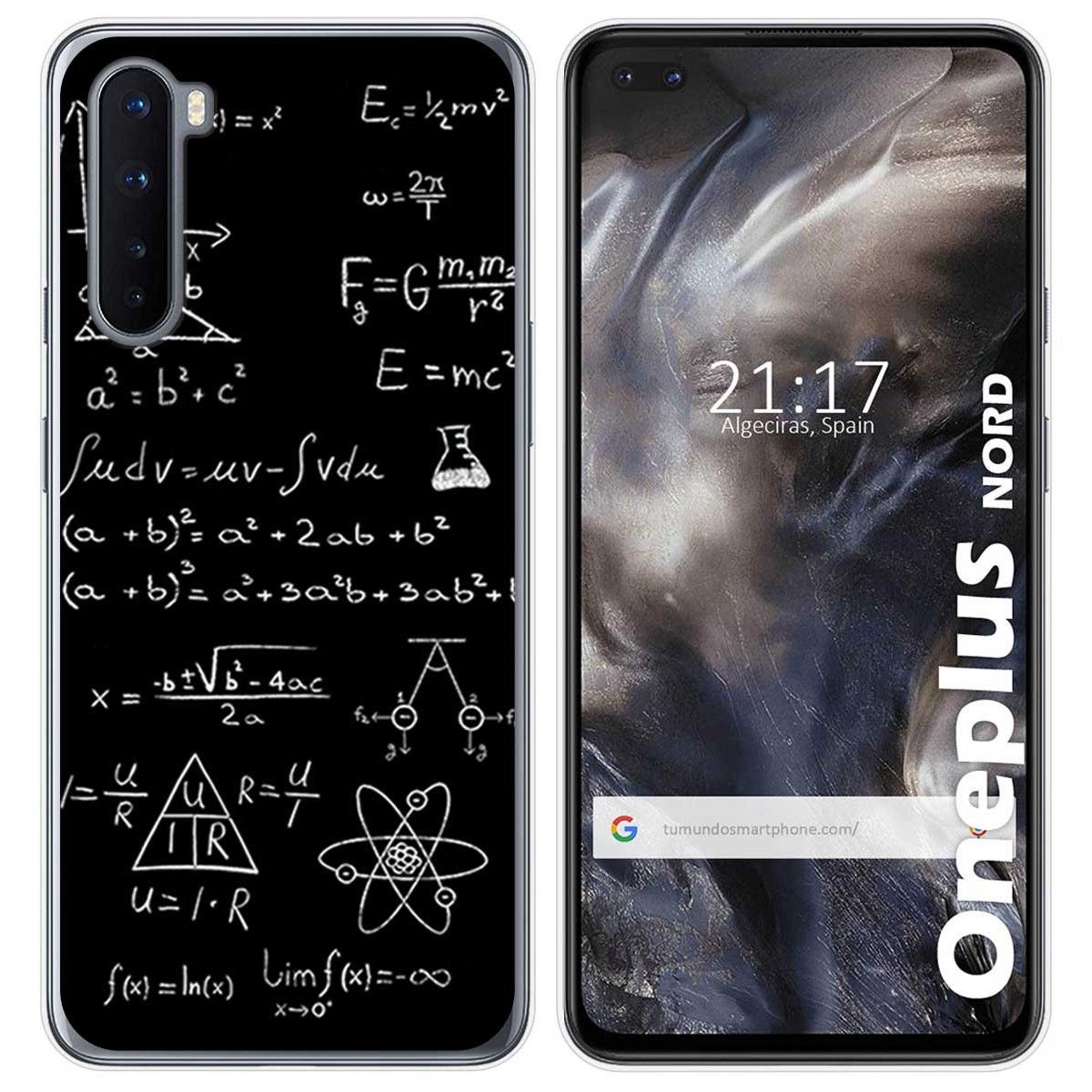 Funda Gel Tpu para OnePlus Nord diseño Formulas Dibujos