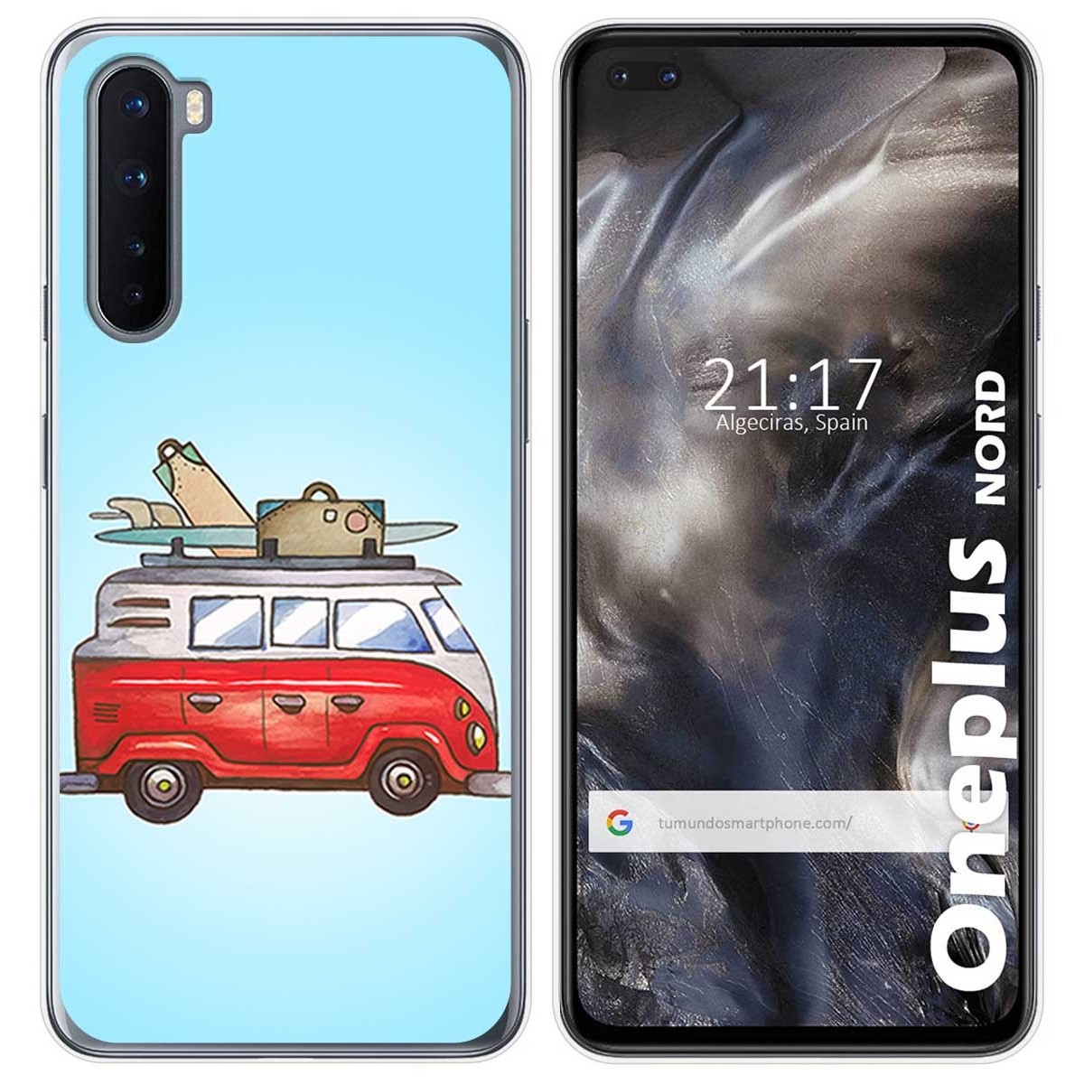 Funda Gel Tpu para OnePlus Nord diseño Furgoneta Dibujos