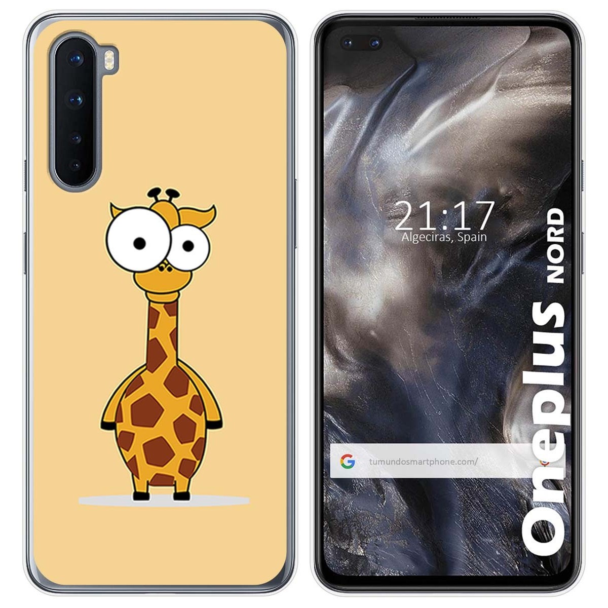 Funda Gel Tpu para OnePlus Nord diseño Jirafa Dibujos