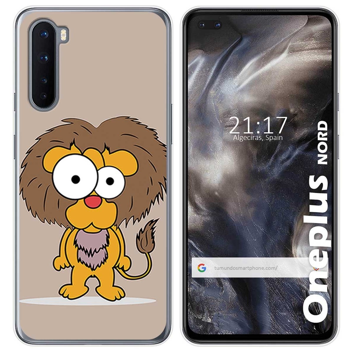 Funda Gel Tpu para OnePlus Nord diseño Leon Dibujos