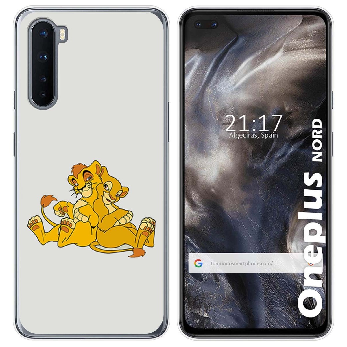 Funda Gel Tpu para OnePlus Nord diseño Leones Dibujos