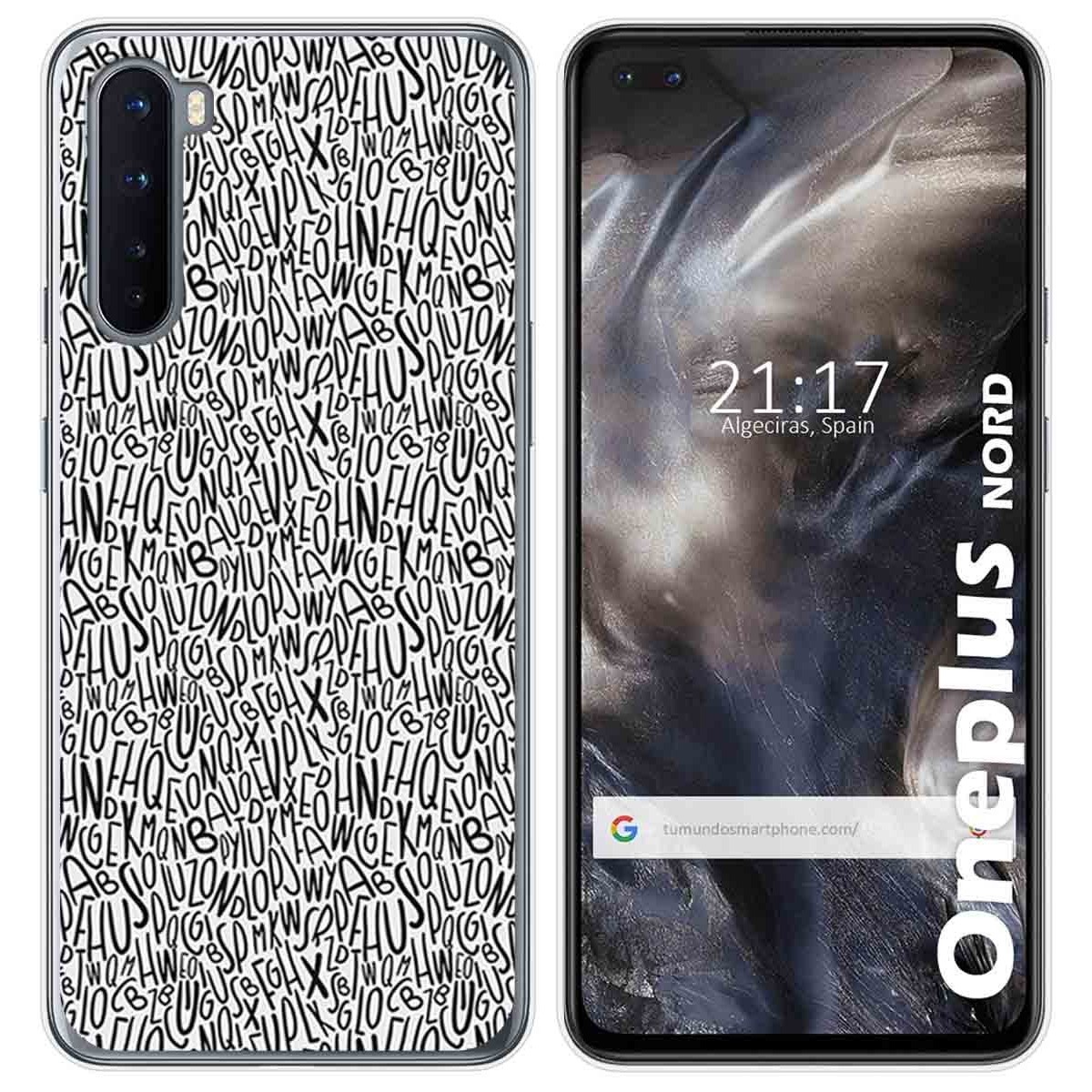 Funda Gel Tpu para OnePlus Nord diseño Letras Dibujos