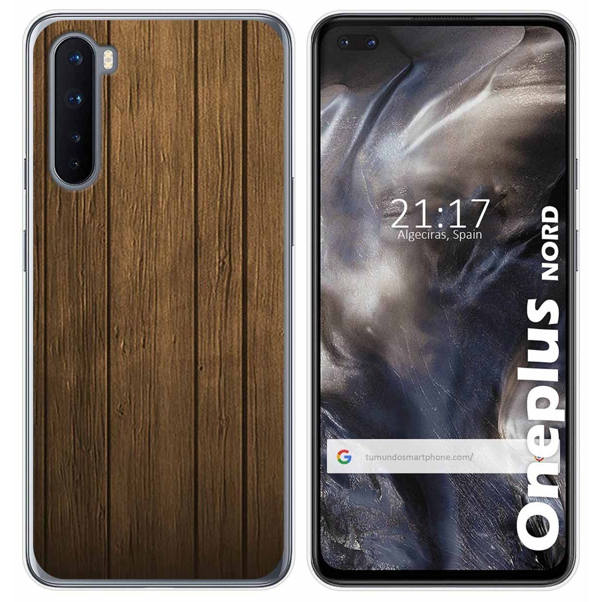 Funda Gel Tpu para OnePlus Nord diseño Madera Dibujos
