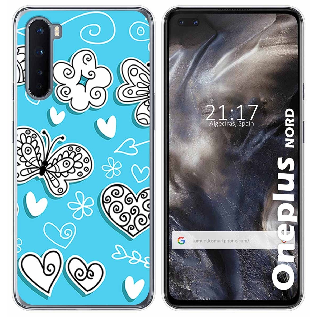 Funda Gel Tpu para OnePlus Nord diseño Mariposas Dibujos