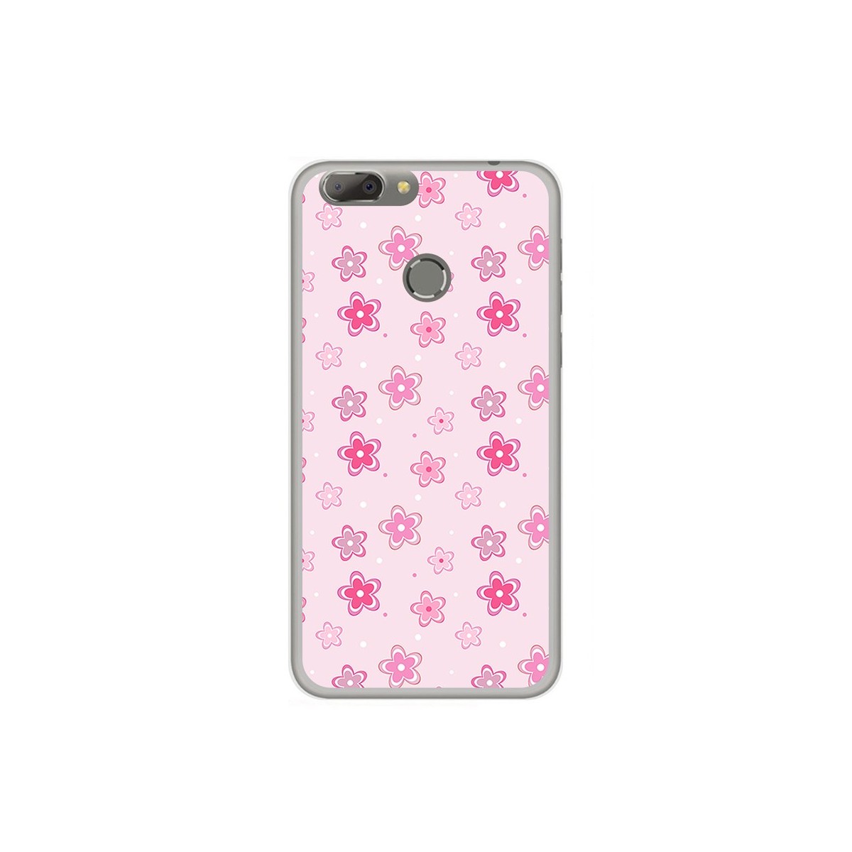 Funda Gel Tpu para Oukitel U20 Plus Diseño Flores Dibujos