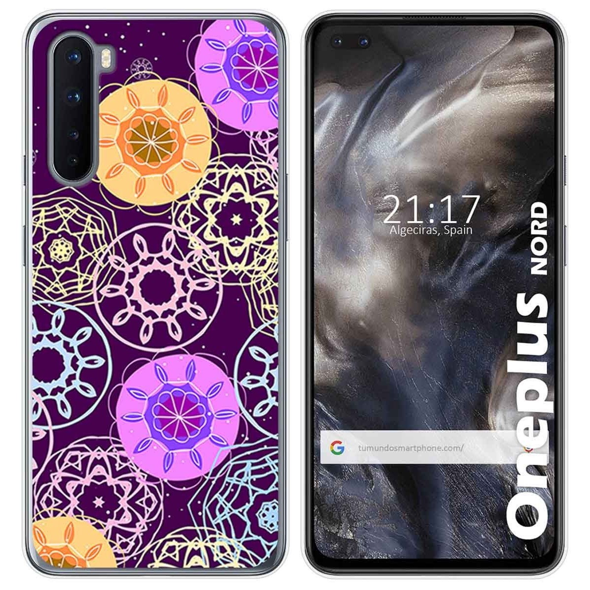 Funda Gel Tpu para OnePlus Nord diseño Radial Dibujos