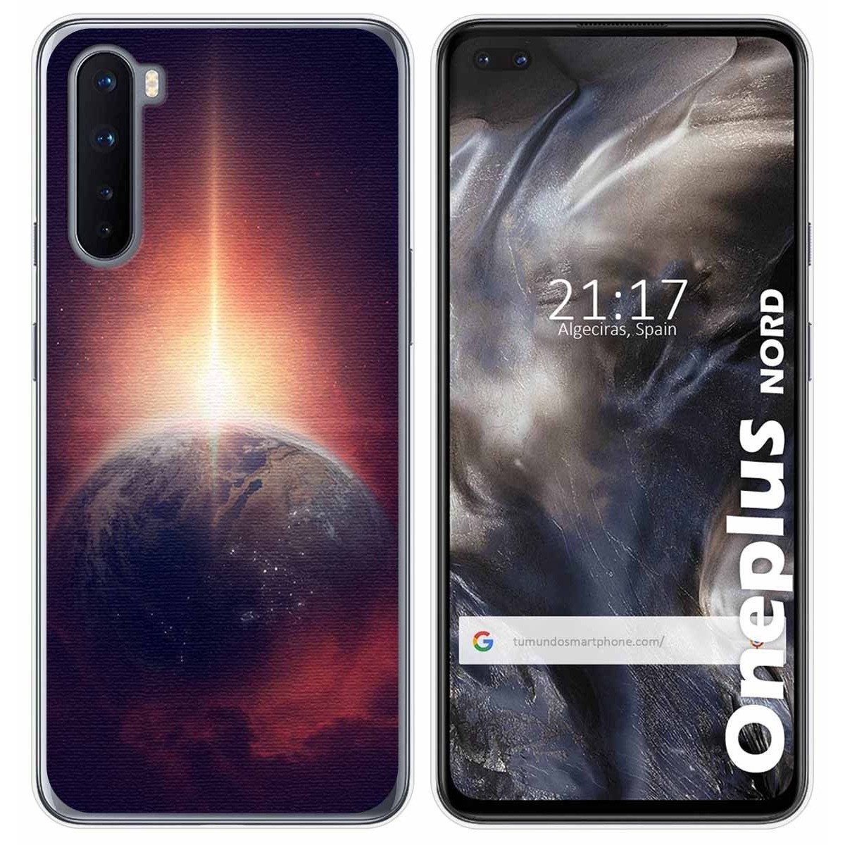 Funda Gel Tpu para OnePlus Nord diseño Tierra Dibujos