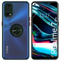 Funda Mate con Borde Verde y Anillo Giratorio 360 para Realme 7 Pro