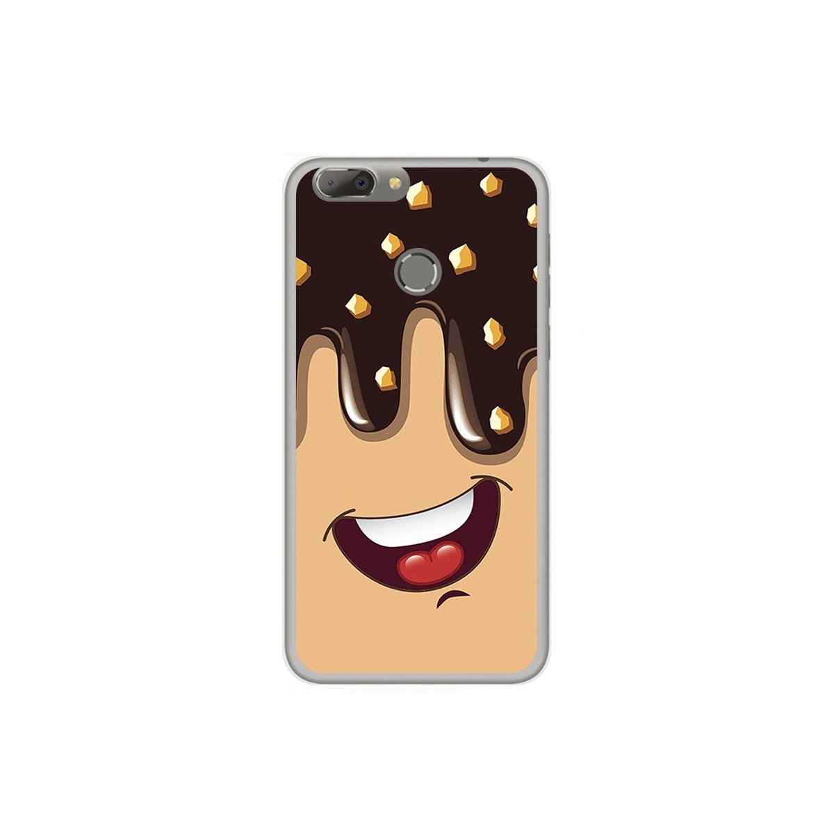 Funda Gel Tpu para Oukitel U20 Plus Diseño Helado Chocolate Dibujos