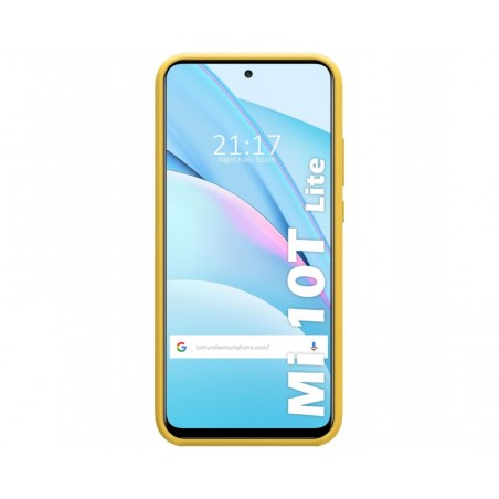 Funda Silicona Líquida Ultra Suave para Xiaomi Mi 10T Lite color Amarilla