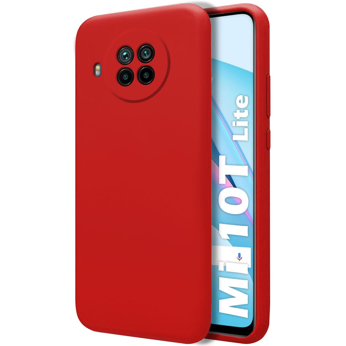 Funda Silicona Líquida Ultra Suave para Xiaomi Mi 10T Lite color Roja