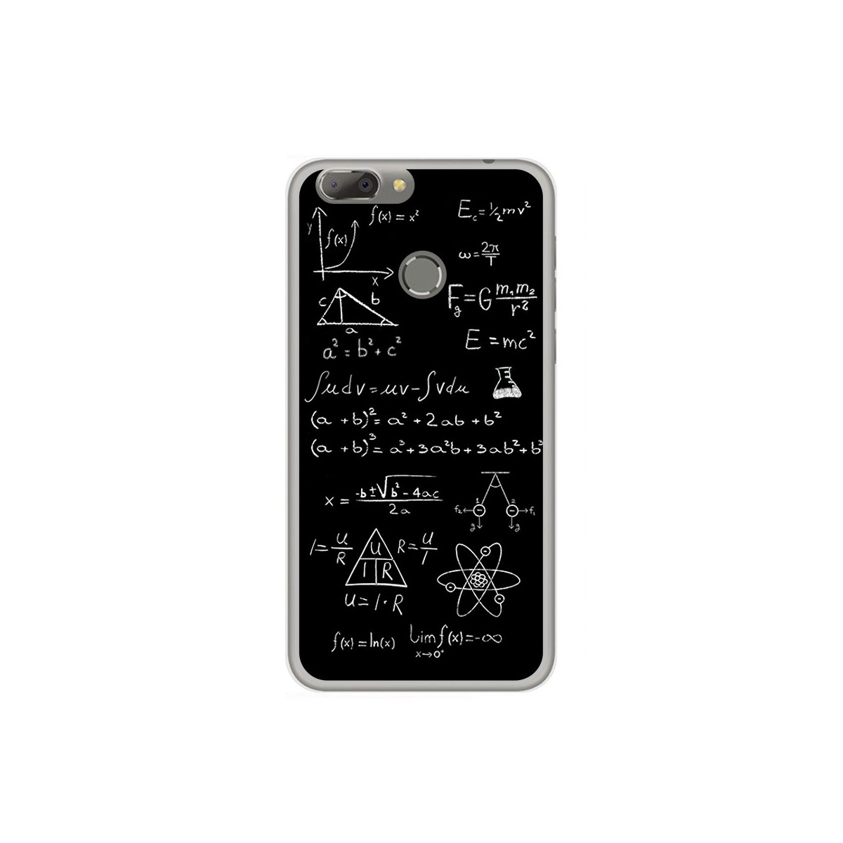 Funda Gel Tpu para Oukitel U20 Plus Diseño Formulas Dibujos