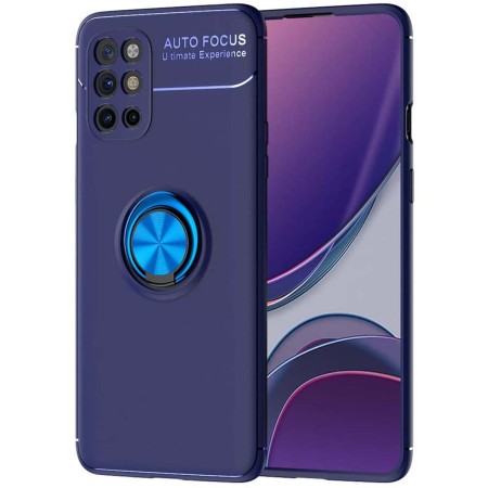 Funda Magnetica Soporte con Anillo Giratorio 360 para Realme 7 Azul