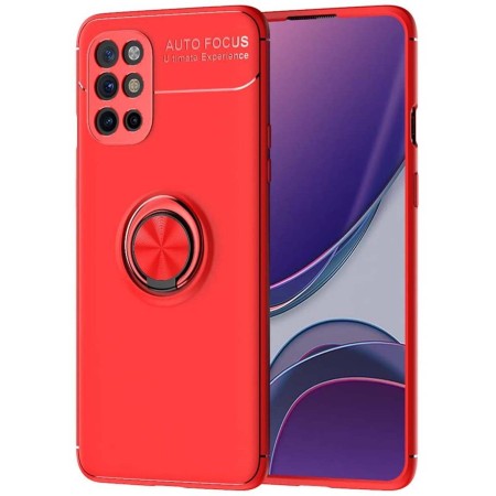 Funda Magnetica Soporte con Anillo Giratorio 360 para Realme 7 Roja