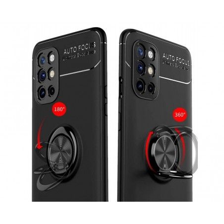 Funda Magnetica Soporte con Anillo Giratorio 360 para Realme 7 Roja