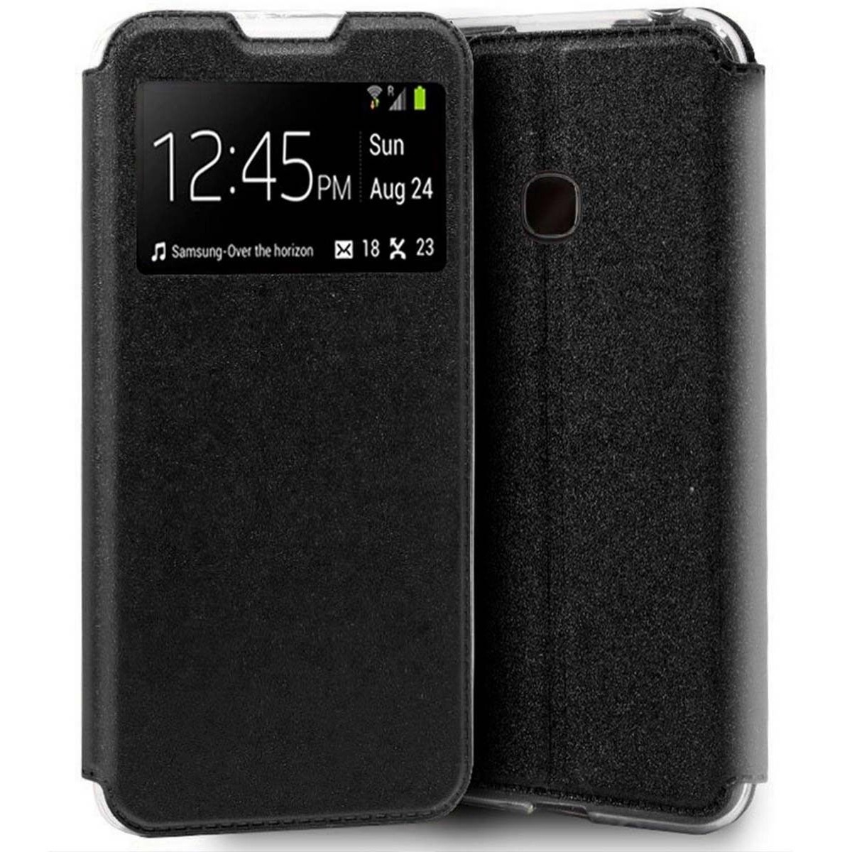 Funda Libro Soporte con Ventana para OnePlus Nord N10 5G Color Negra