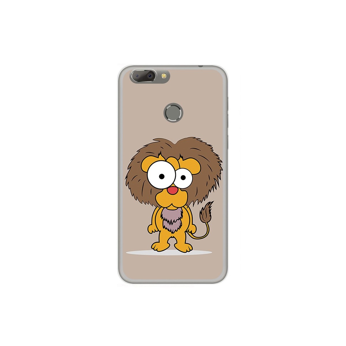 Funda Gel Tpu para Oukitel U20 Plus Diseño Leon Dibujos