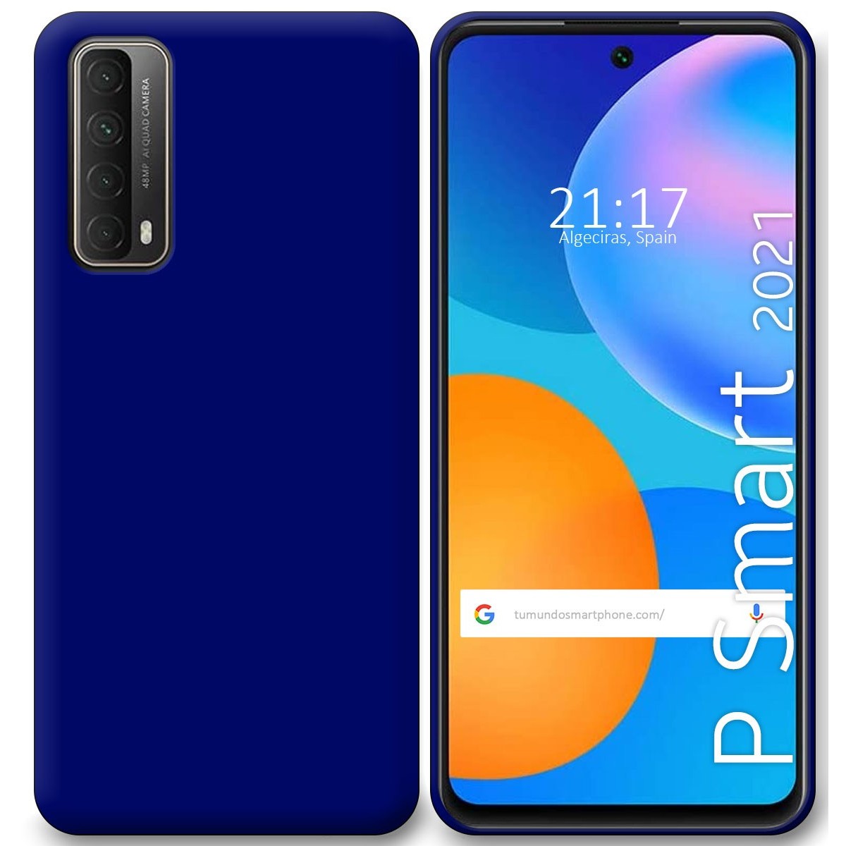 Funda Silicona Gel TPU Azul para Huawei P Smart 2021