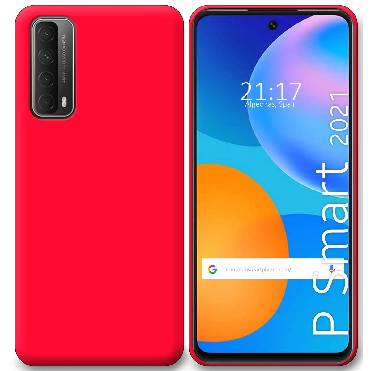 Funda Silicona Gel TPU Rosa para Huawei P Smart 2021