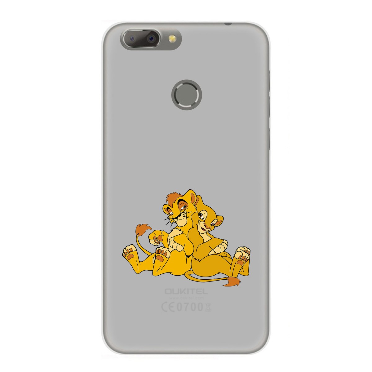 Funda Gel Tpu para Oukitel U20 Plus Diseño Leones Dibujos